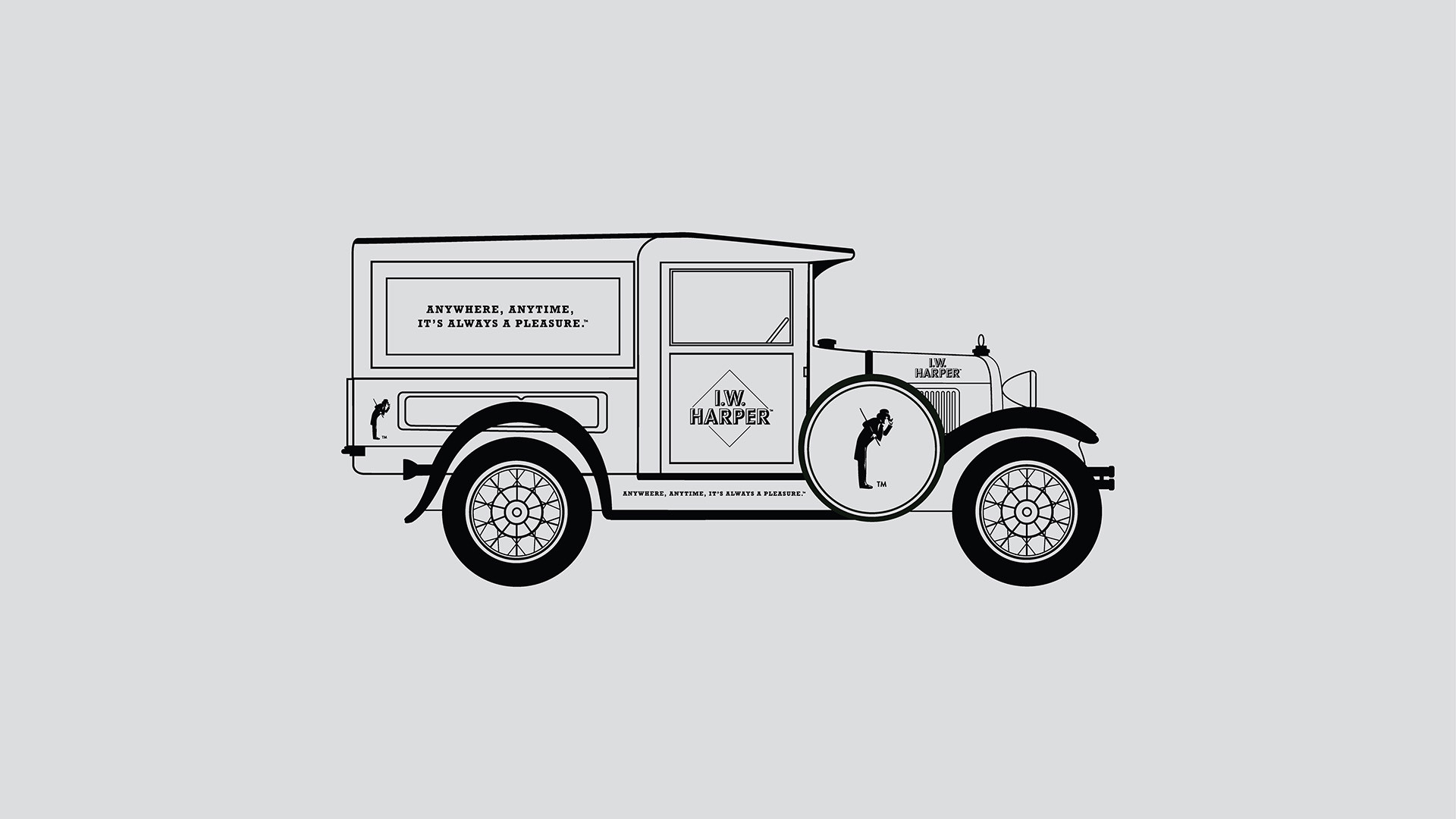 I.W. Harper Custom Design 1928 Ford Model A Huckster Truck Schematic 01